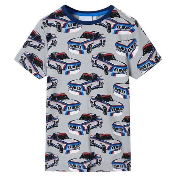 vidaXL Barnepyjamas med korte ermer grå 92