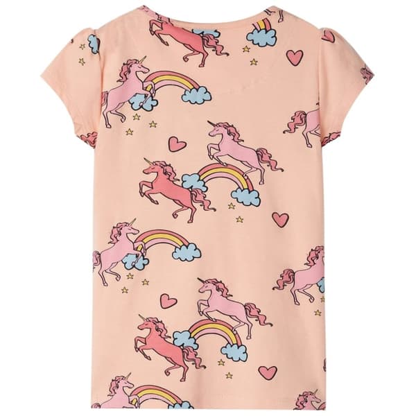 vidaXL Pyjamas med korte ermer lyseoransje 128