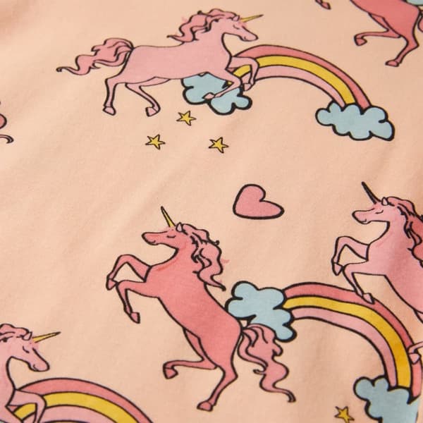 vidaXL Pyjamas med korte ermer lyseoransje 128