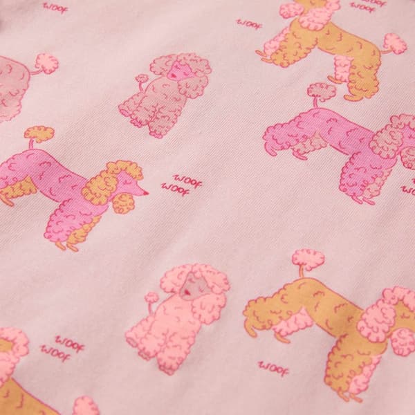 vidaXL Barnpyjamas med korta ärmar ljusrosa 128