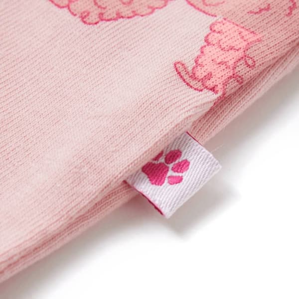 vidaXL Barnpyjamas med korta ärmar ljusrosa 128