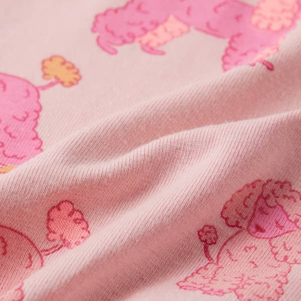 vidaXL Barnpyjamas med korta ärmar ljusrosa 128