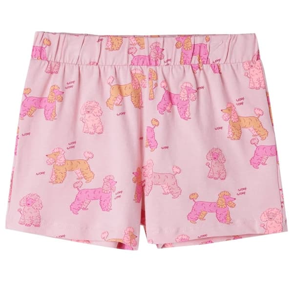 vidaXL Barnpyjamas med korta ärmar ljusrosa 128