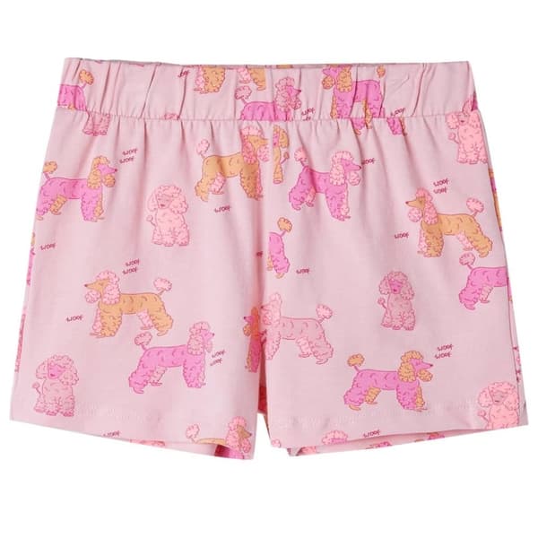 vidaXL Barnpyjamas med korta ärmar ljusrosa 104
