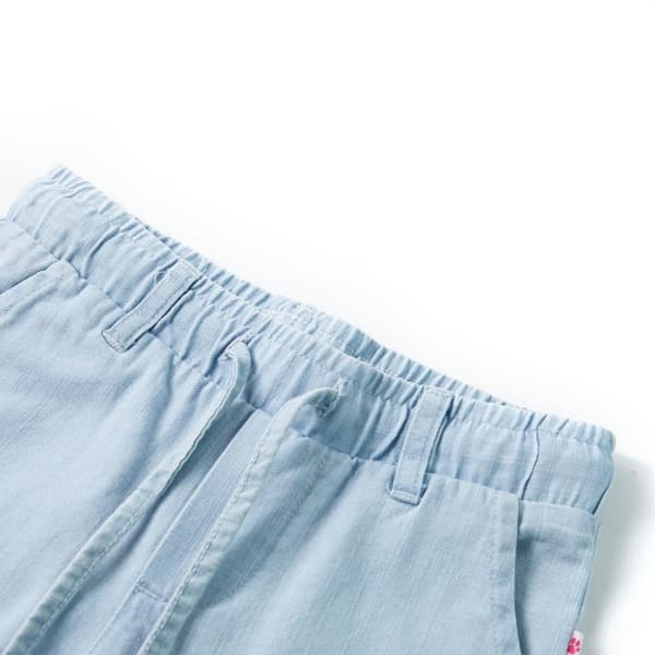 vidaXL Barnbyxor mjuk denimblå 104