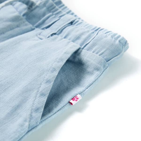 vidaXL Barnbyxor mjuk denimblå 104