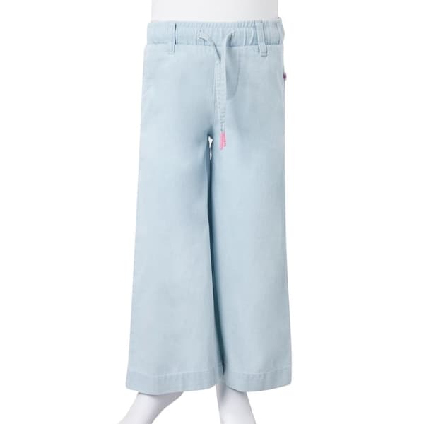 vidaXL Barnbyxor mjuk denimblå 104