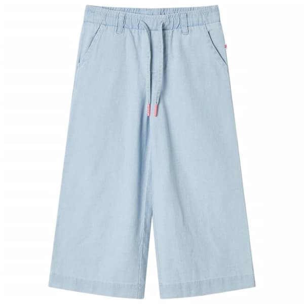 vidaXL Barnbyxor mjuk denimblå 104