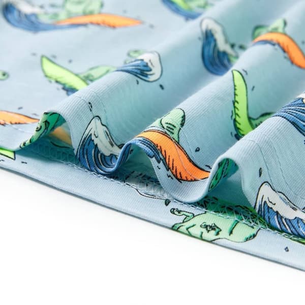 vidaXL Lasten lyhythihainen pyjama vaaleansininen 140