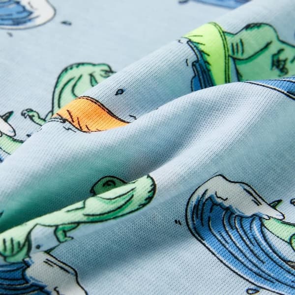vidaXL Lasten lyhythihainen pyjama vaaleansininen 140