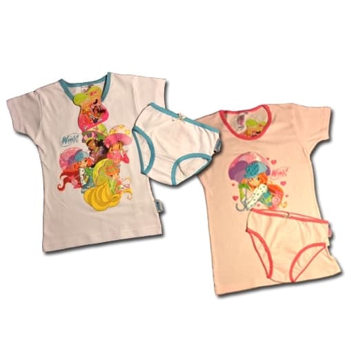 T-shirt och trosa - Winx Vit, 2-3år
