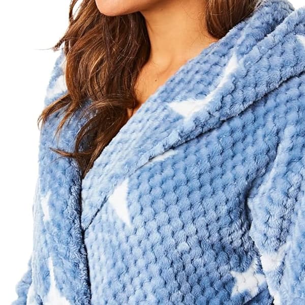 Womens/Ladies Star Print Dressing Gown