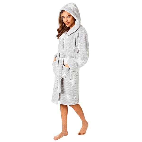 Womens/Ladies Star Print Dressing Gown