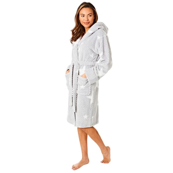 Womens/Ladies Star Print Dressing Gown