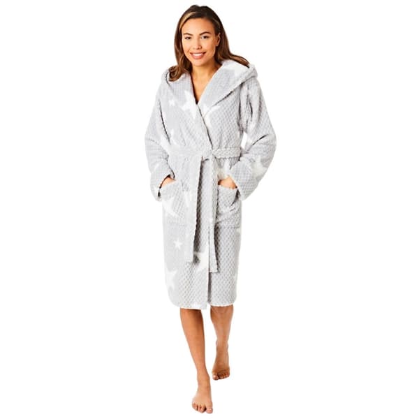 Womens/Ladies Star Print Dressing Gown