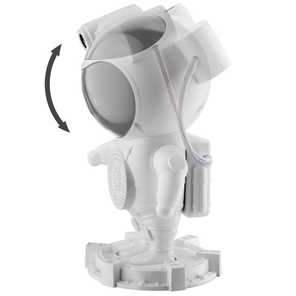 LED Stjärnprojektor Astronaut, inkl. Bluetooth - vit