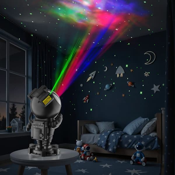 LED Stjärnprojektor Astronaut, inkl. Bluetooth - svart
