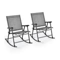 Miniatyrbillede 1 af 8: Foldbar Gyngestol, Sæt af 2, 32,5x25x36 tommer