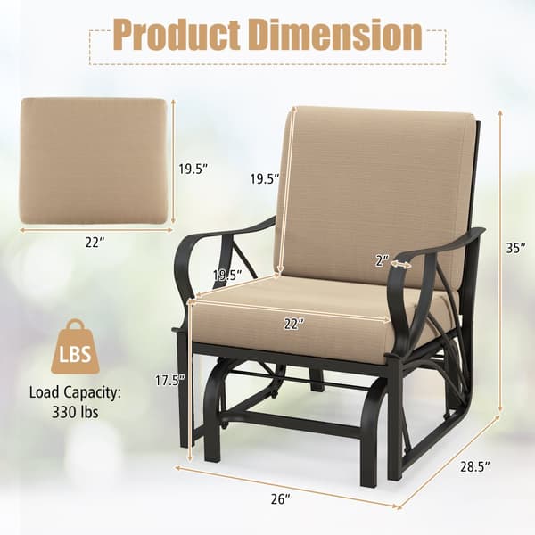 Terrasse Gyngestol, 28,5x26x35 cm, Beige