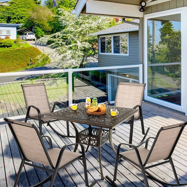 Terrasse Gyngestol, 36x24.5x34 tommer, Brun