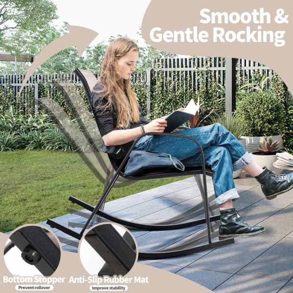 Terrasse Gyngestol, 36x24.5x34 tommer, Brun