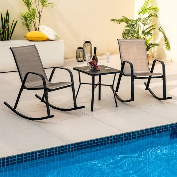 Terrasse Gyngestol, 36x24.5x34 tommer, Brun
