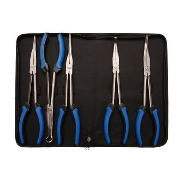 Tångset - Ej specificerat - 290 mm - 5 stycken - Olika lutningar - Blå färg