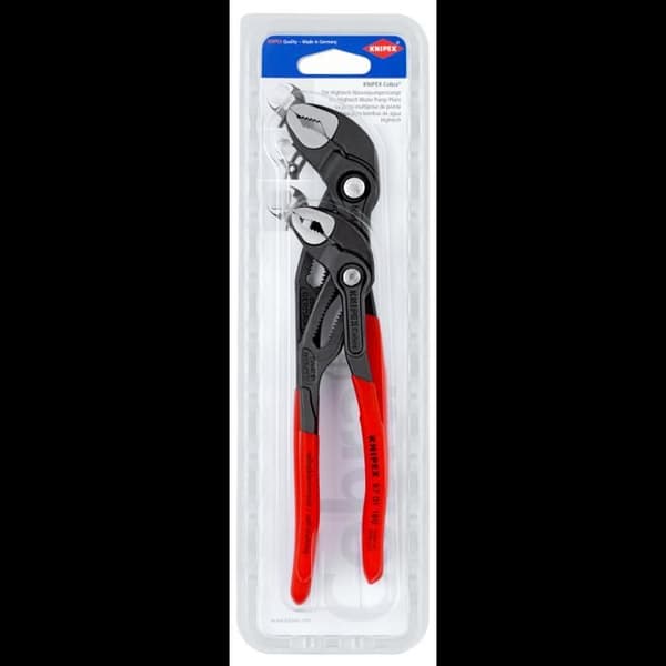 Käftång - Knipex - Cobra - Justering med en hand - Självlåsande - Stål 180mm/250mm