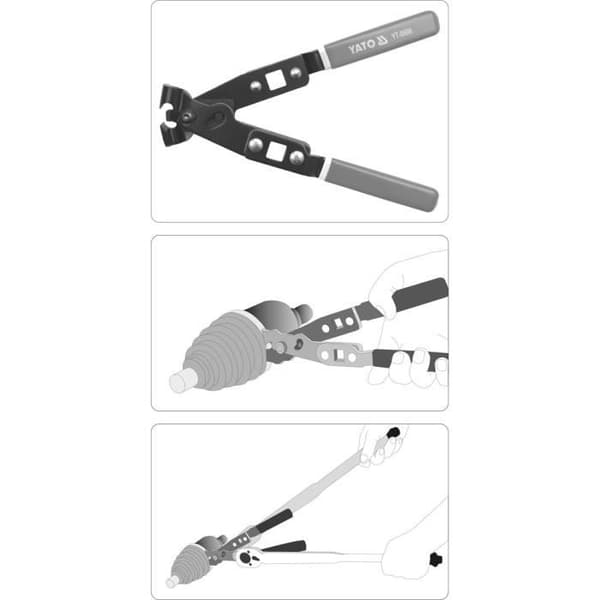 Pincett - Yato - YT-0606 - Röd - 23,5 cm - 625 g