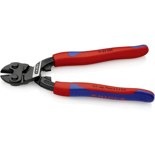 KNIPEX bultsaxar - Kompakt 200 mm - Krom-vanadinstål - Exakt skärning - Diameter upp till 5,2 mm