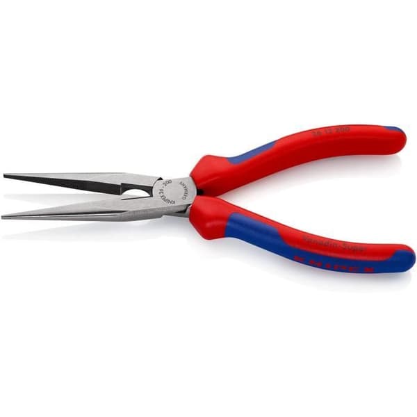 Halvrund skärtång - KNIPEX - långa nosar - Smidd vanadin elstål - Röd