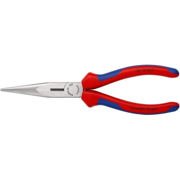 Halvrund skärtång - KNIPEX - långa nosar - Smidd vanadin elstål - Röd
