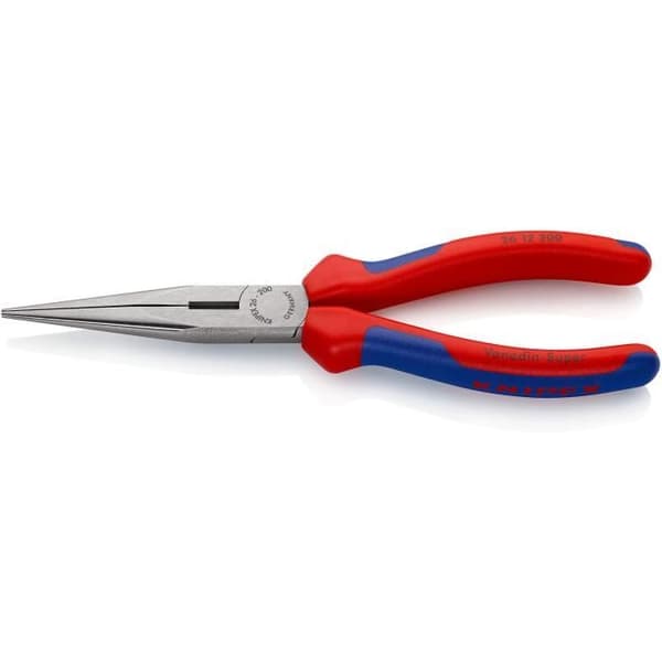 Halvrund skärtång - KNIPEX - långa nosar - Smidd vanadin elstål - Röd
