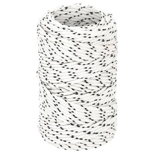 Båtlina flätad vit 2 mm x 50 m polyester
