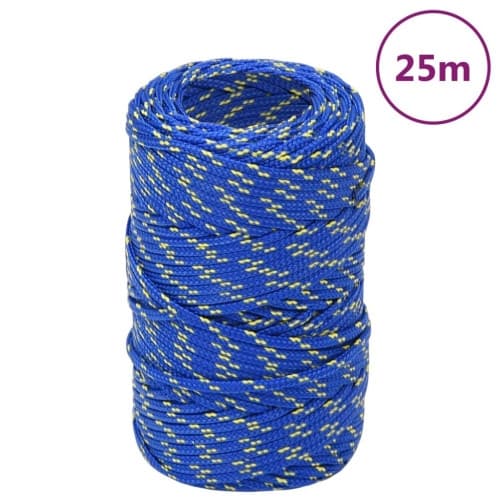 Båtlina blå 2 mm 25 m polypropen