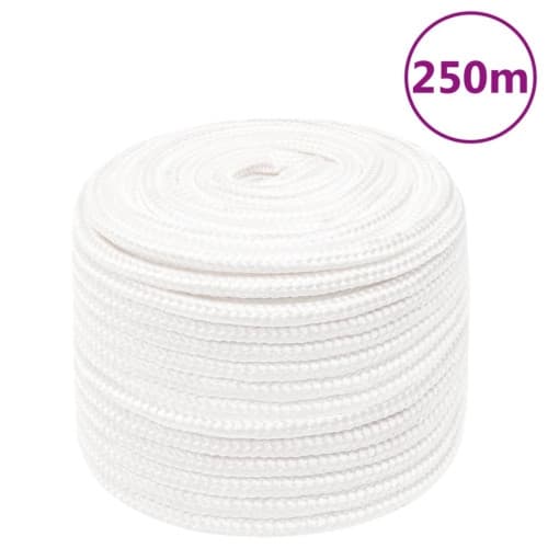 Båtlina helvit 12 mm 250 m polypropylen