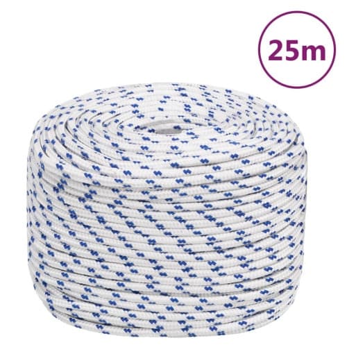 Båtlina vit 10 mm 25 m polypropylen