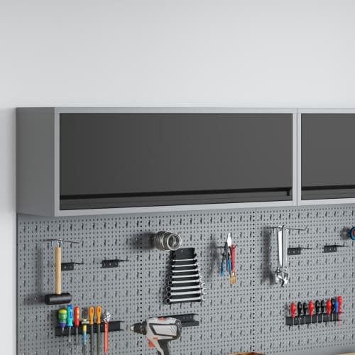 Verktygsskåp Väggmonterat med Gas-Lift Dörr Svart 100x25x35 cm