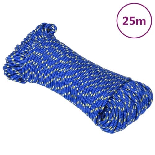 Båtlina blå 3 mm 25 m polypropen