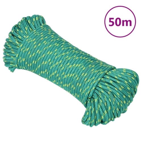 Båtlina grön 4 mm 50 m polypropen