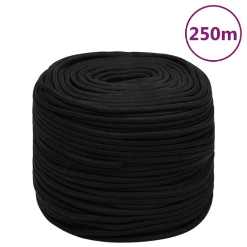 Rep svart 10 mm 250 m polyester
