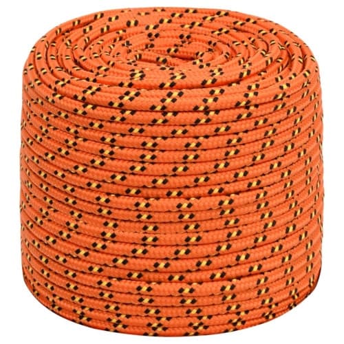 Båtlina orange 10 mm 50 m polypropylen