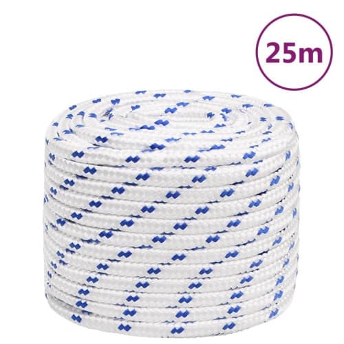 Båtlina vit 16 mm 25 m polypropylen
