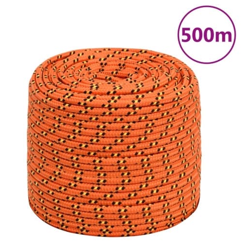 Båtlina orange 10 mm 500 m polypropen