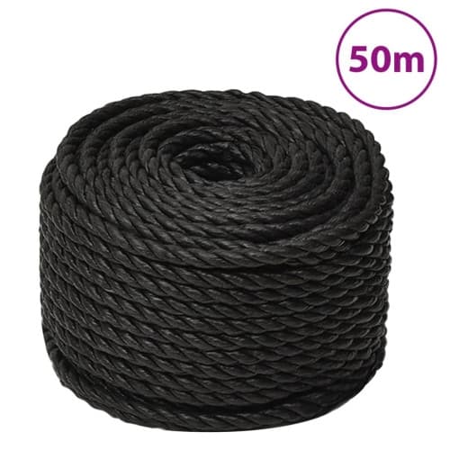 Rep svart 16 mm 50 m polypropen
