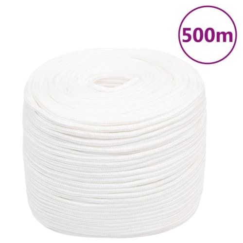 Båtlina helvit 6 mm 500 m polypropylen