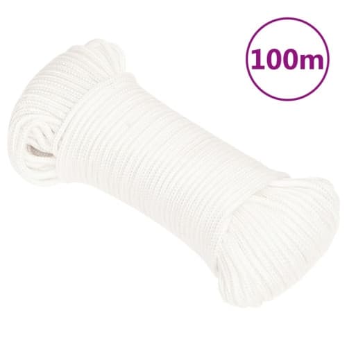 Båtlina helvit 3 mm 100 m polypropylen