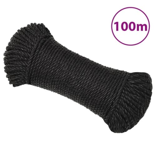 Rep svart 3 mm 100 m polypropylen