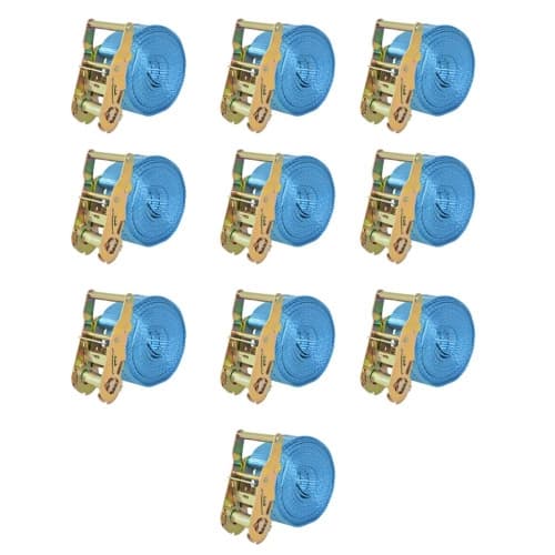 Lastspännare med spärr 10 st 2 ton 6mx38mm blå