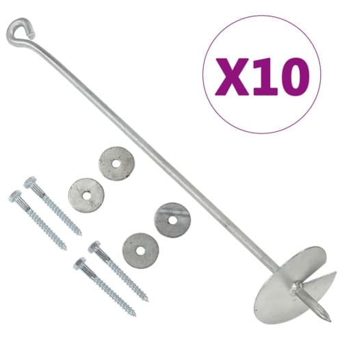 Jordankare 10 st 10x60 cm galvaniserad metall